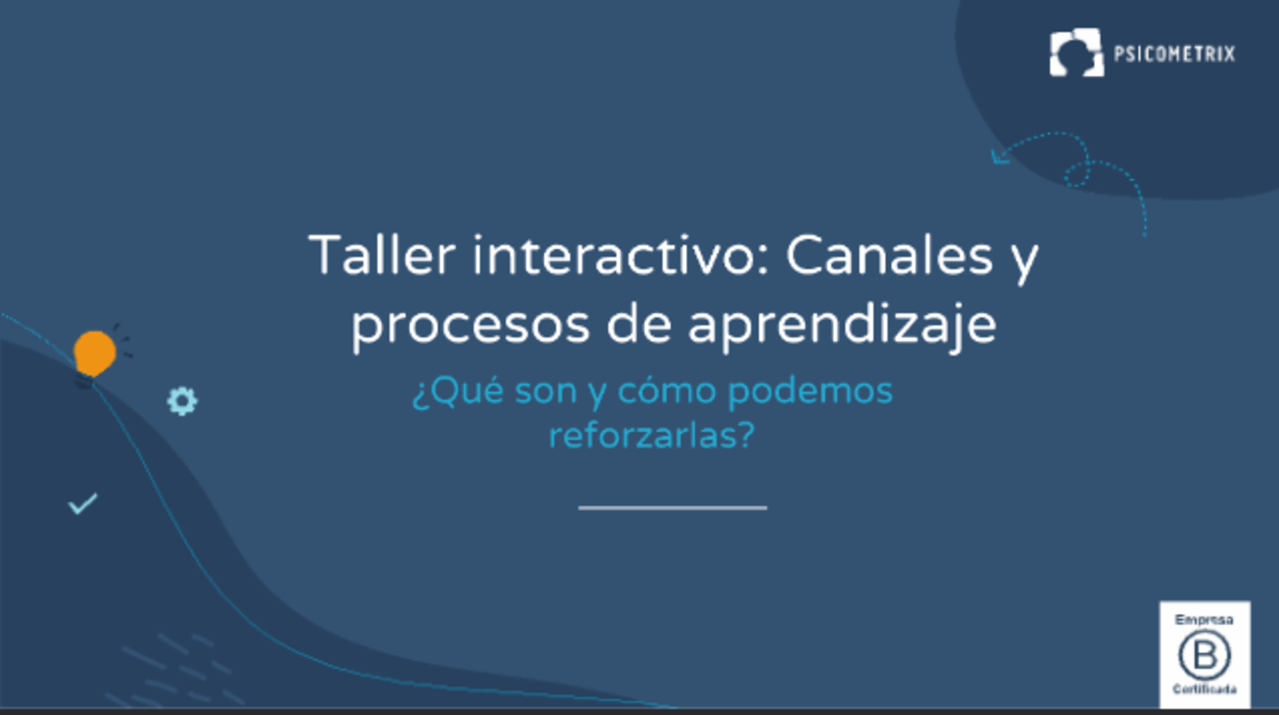 Conoce más sobre los Canales y procesos de aprendizaje para que los estudiantes puedan identificar su metodología de estudio y reforzarlo, buscando que puedan aprender y estudiar de una mejor manera.